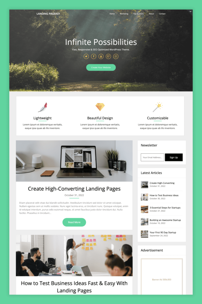 30+ Best Free WordPress Landing Page Templates 2023