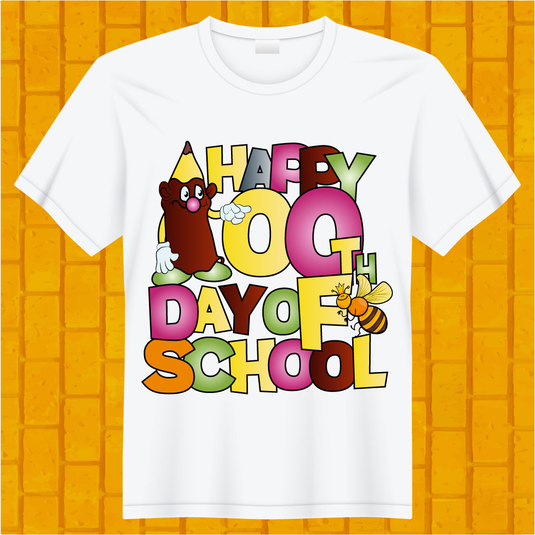 T-shirt School Happy Days Design SVG Bundle preview image.