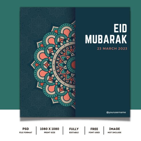 Eid Special Social Media Post Template main cover.