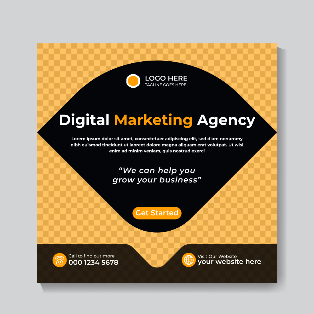 Corporate Digital Marketing Social Media Post Design Template main cover