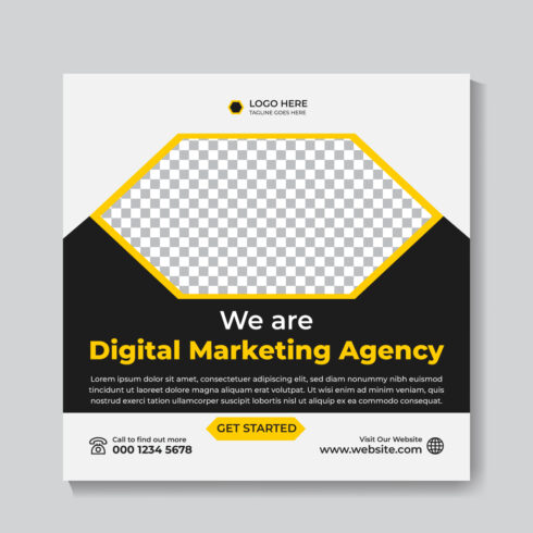 Corporate Digital Marketing Social Media Post Design Template - cover.