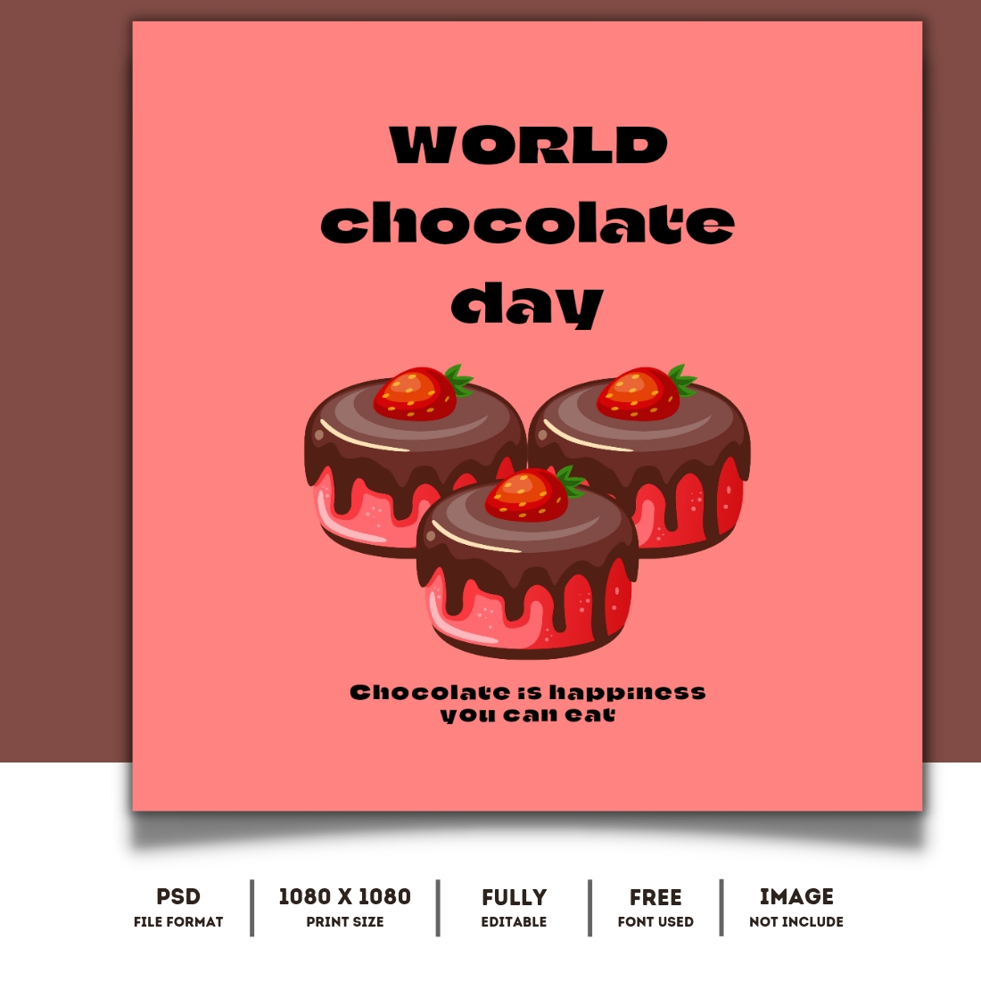 Chocolate Day Special Social Media Post Template main cover.