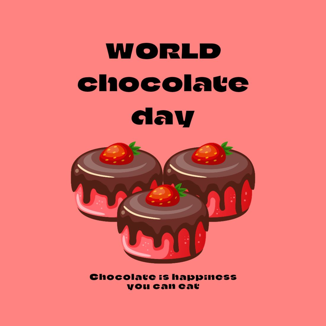 Chocolate Day Special Social Media Post Template cover image.