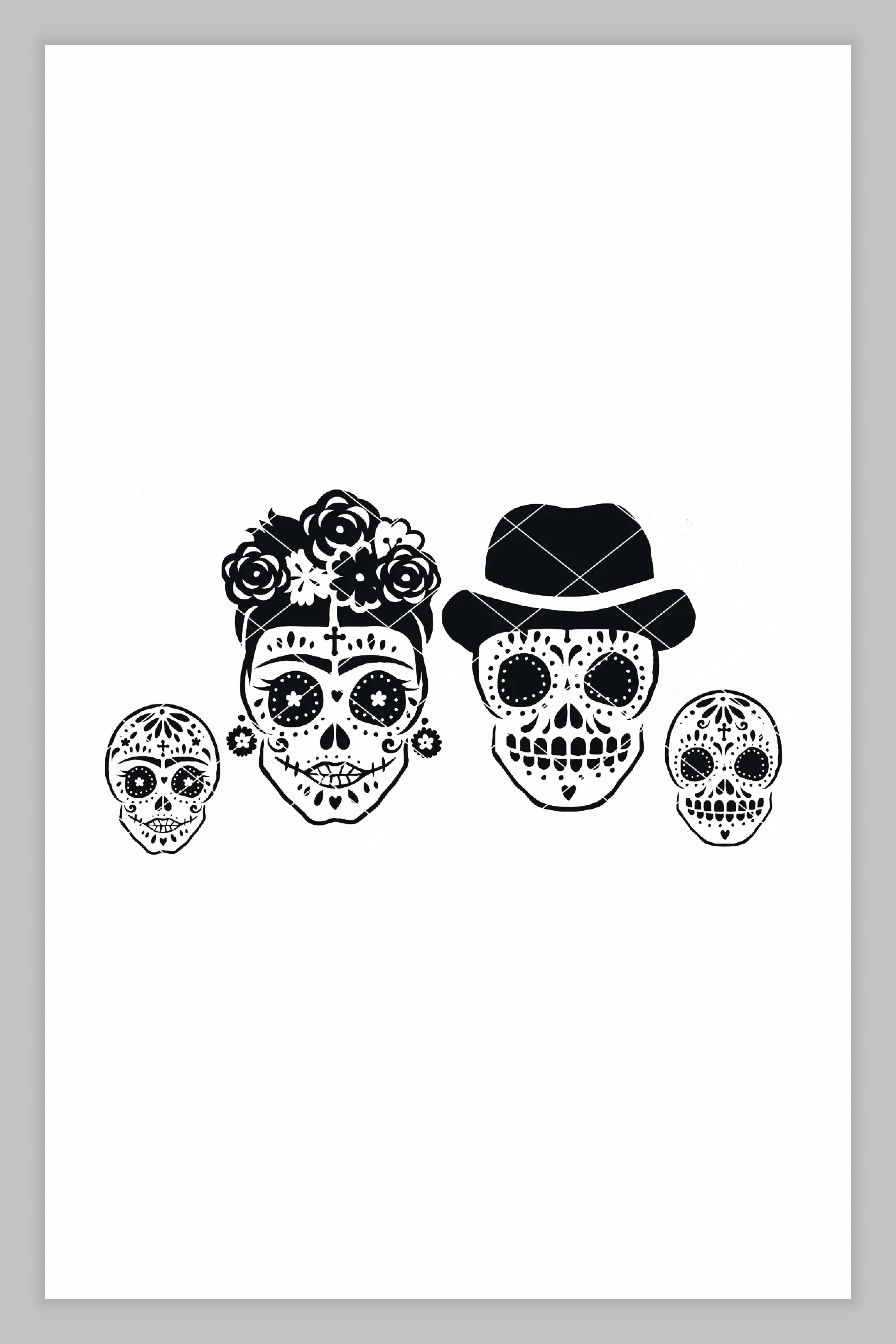 Mexican's Day of the Dead skull collage.