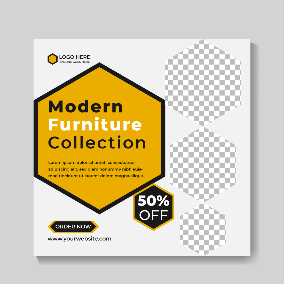 Corporate Modern Furniture Social Media Post Design Template main cover