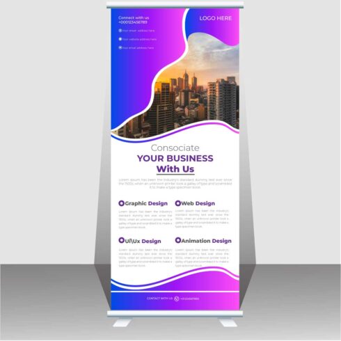 Corporate Business Roll Up Banner Design main cover