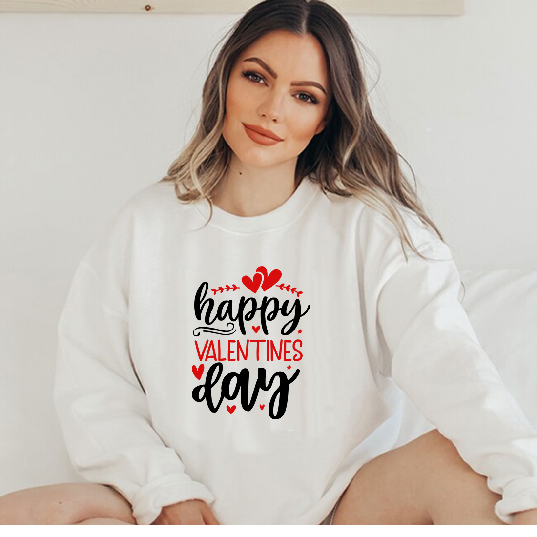 T-shirt Happy Valentine Day SVG Designs Bundle preview image.