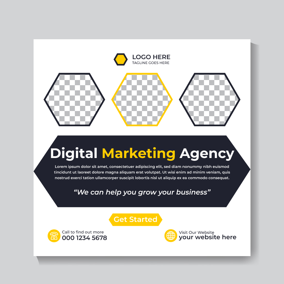 Corporate Digital Marketing Social Media Post Design Template main cover