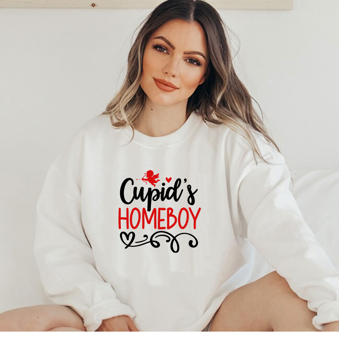 T-shirt Cupids Homeboy SVG Designs Bundle preview image.