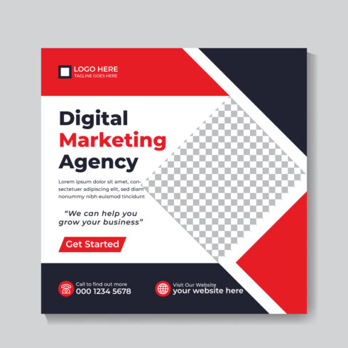 Corporate Digital Marketing Social Media Post Design Template main cover