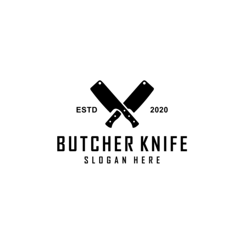 Butcher Knife Logo Design Emblem main cover