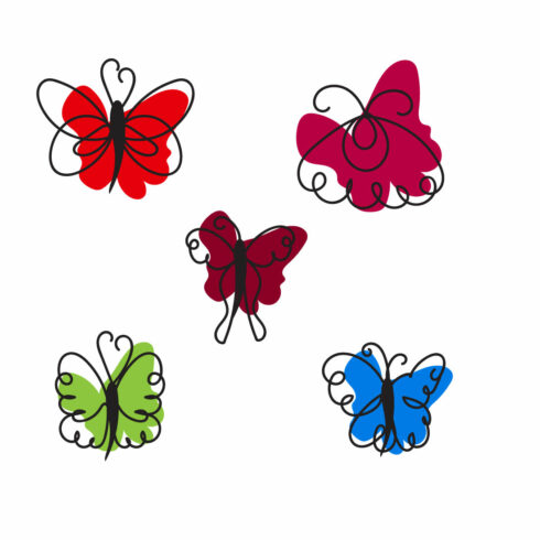 Butterfly Line Art Bundle main cover