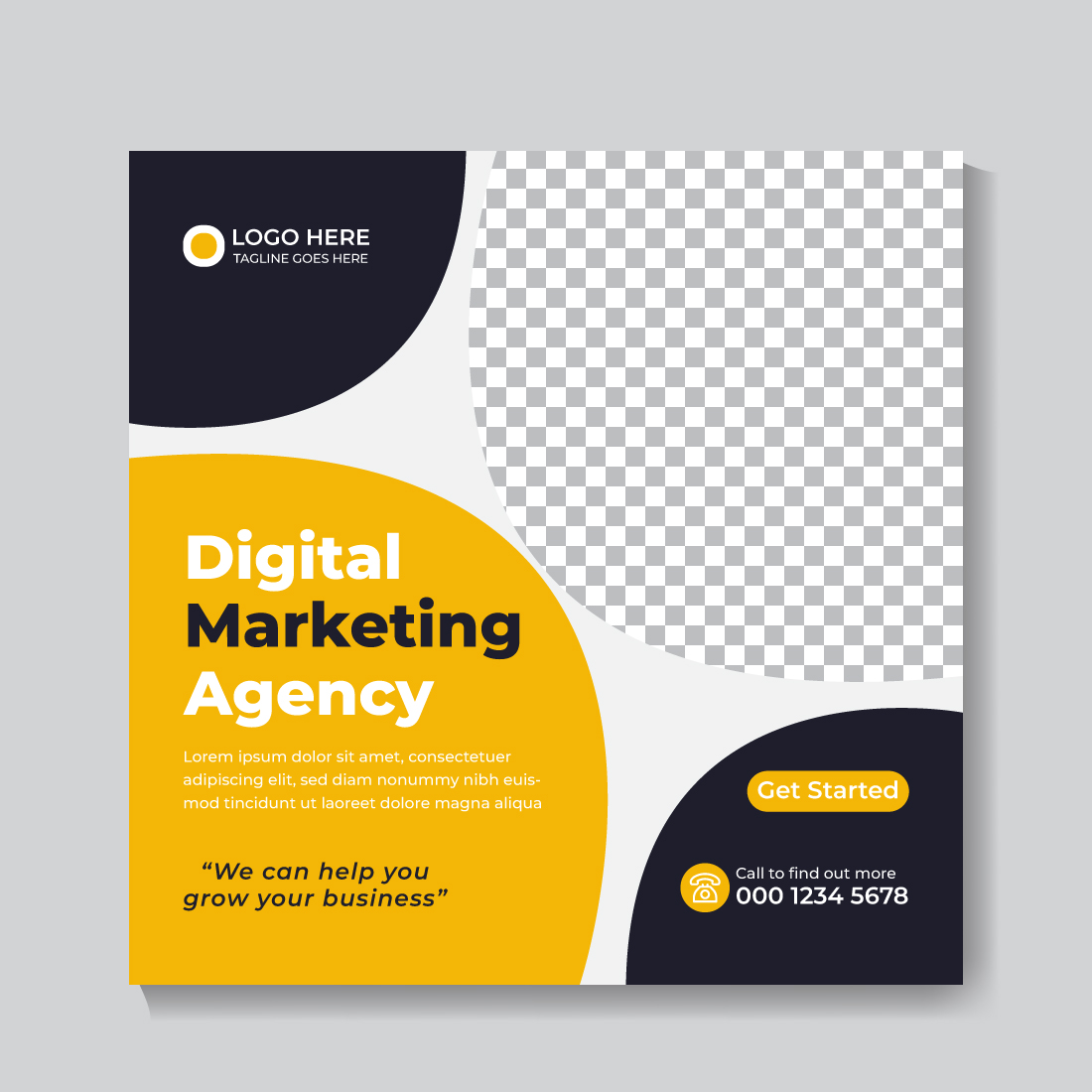 Corporate Digital Marketing Social Media Post Design Template main cover