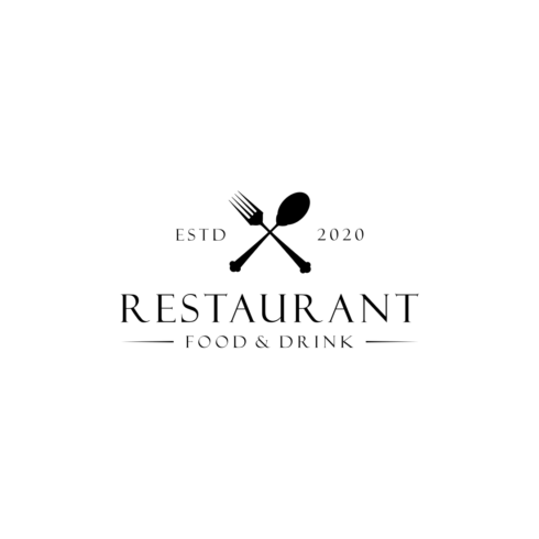 Spoon and Fork Restaurant Logo Vector main cover.