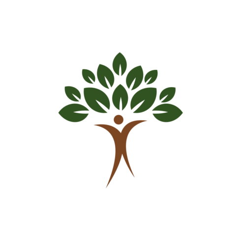 Tree Combined People Concept Logo Design Template main cover.