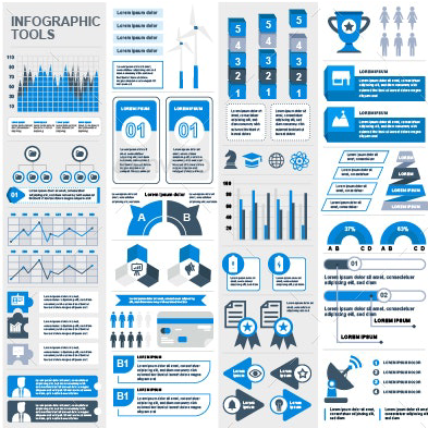 Set of infographic elements main cover.