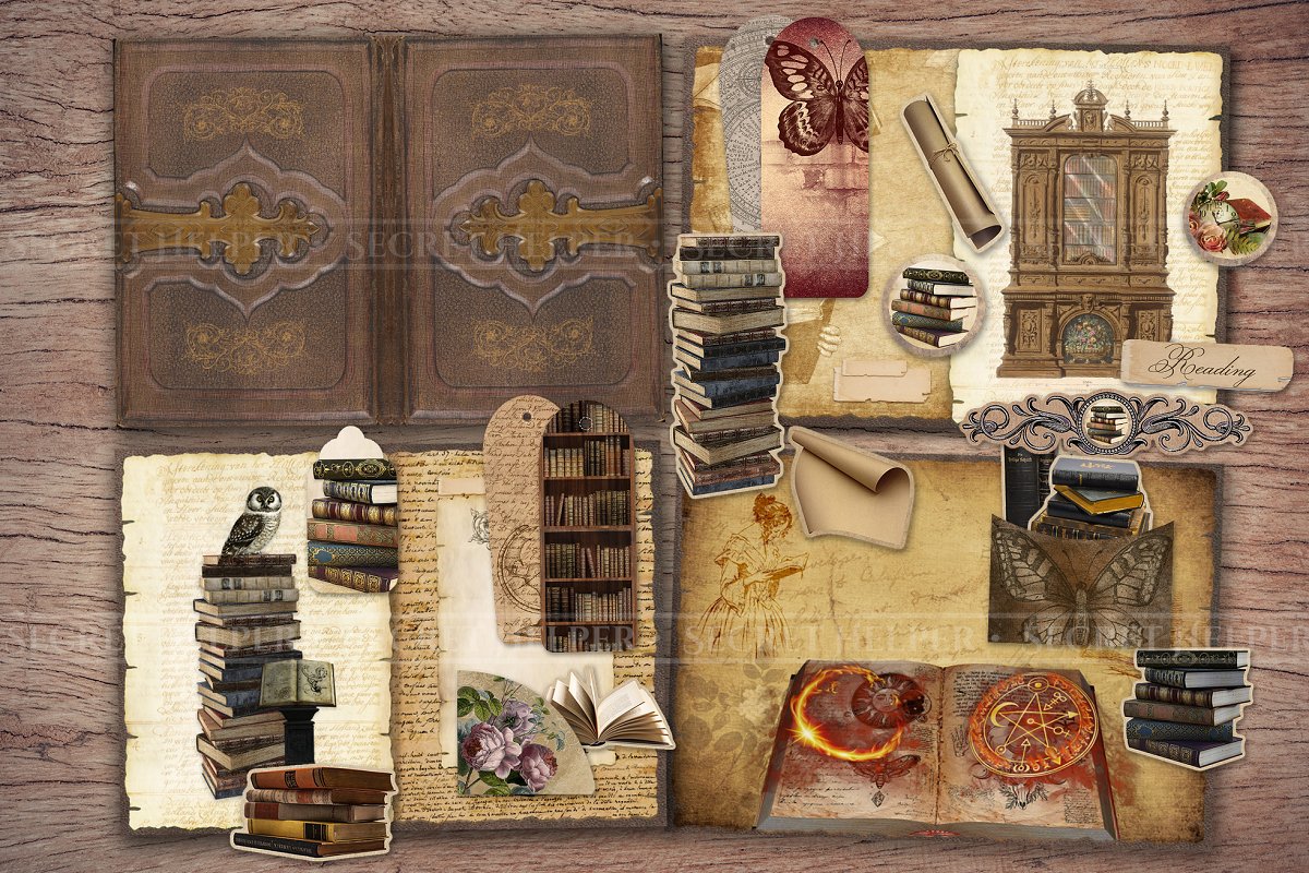 Books Scrapbooking Kit preview.