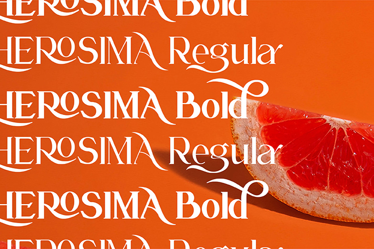Preview for regular and bold Herosima Modern Serif Font.