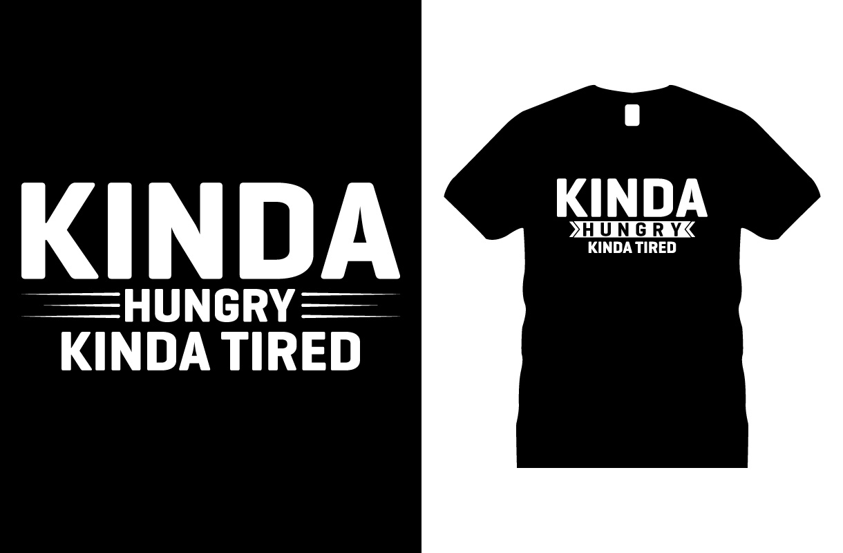 Kinda Tired T-shirt Design preview image.