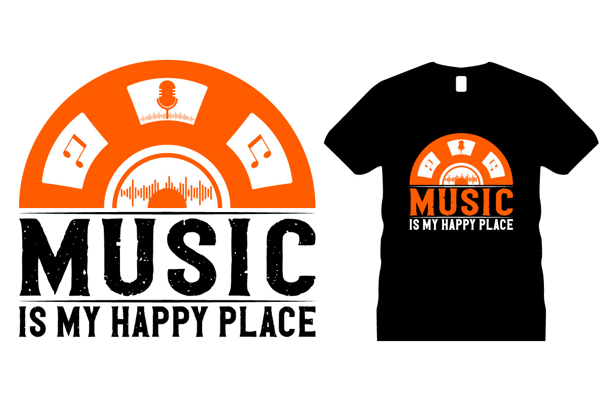 Mockup using Dj Music Motivational T-shirt Design.