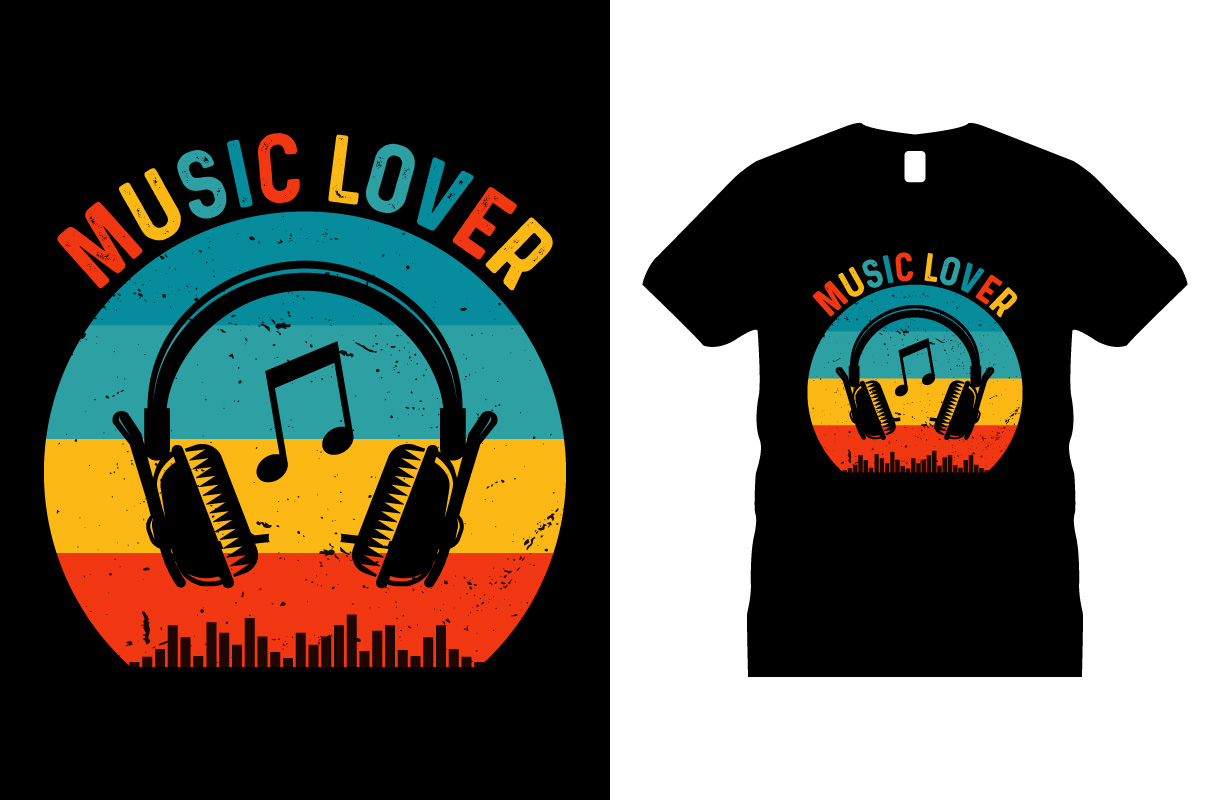 Awesome colorful Music Motivational T-shirt Design.