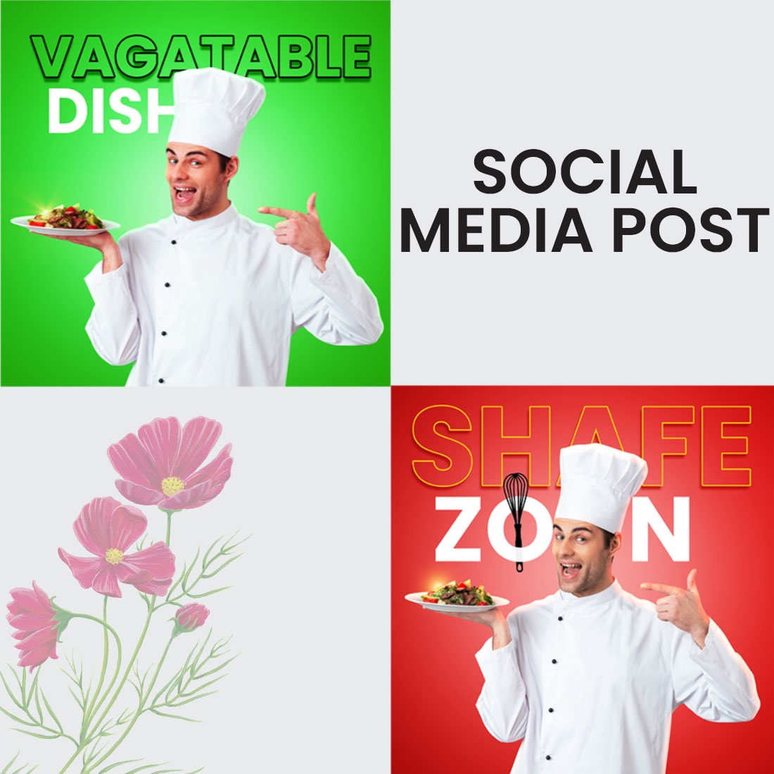 Chef Instagram Social Media Template image preview.