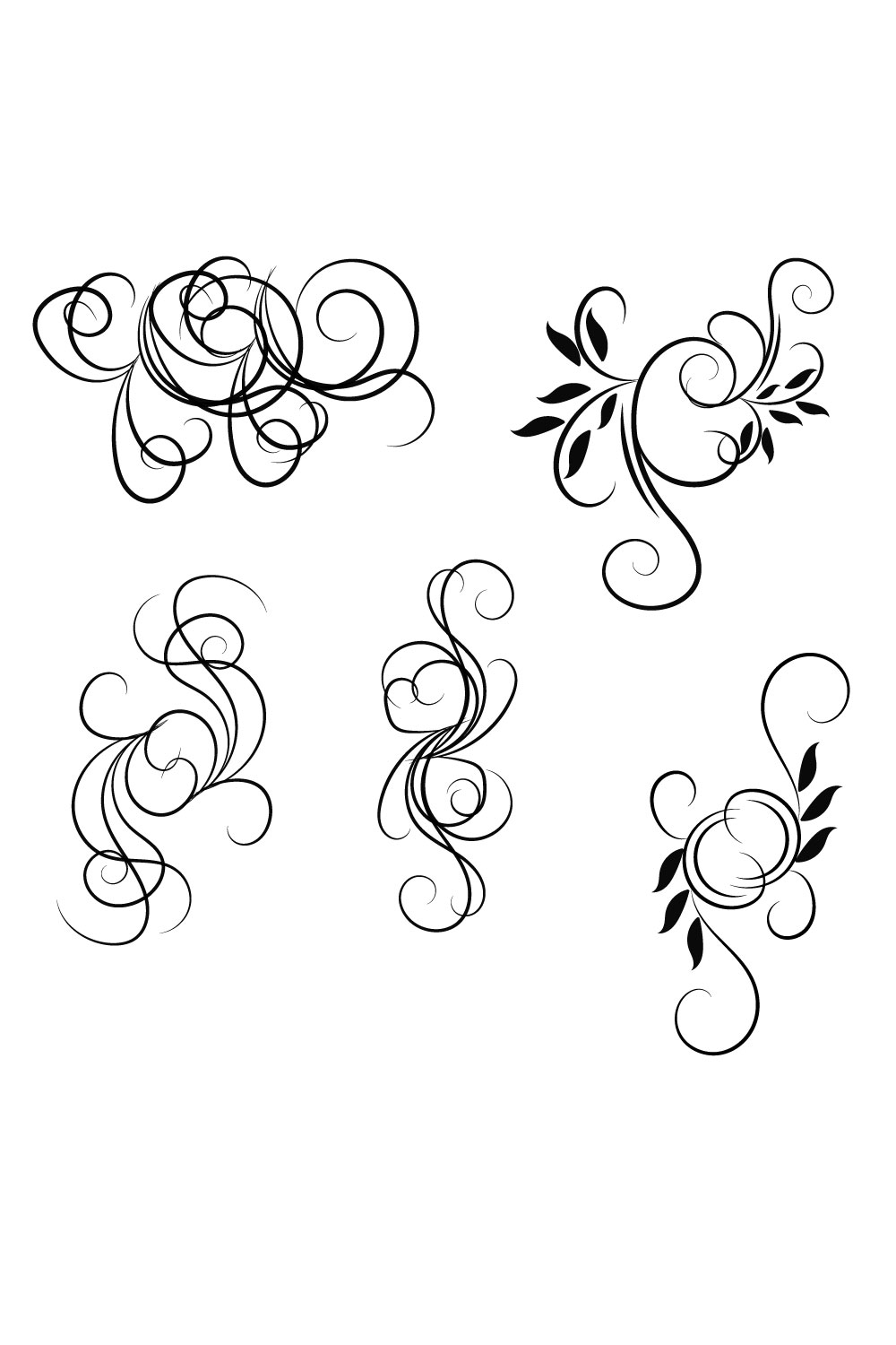 Floral Line Art SVG Bundle Pinterest.