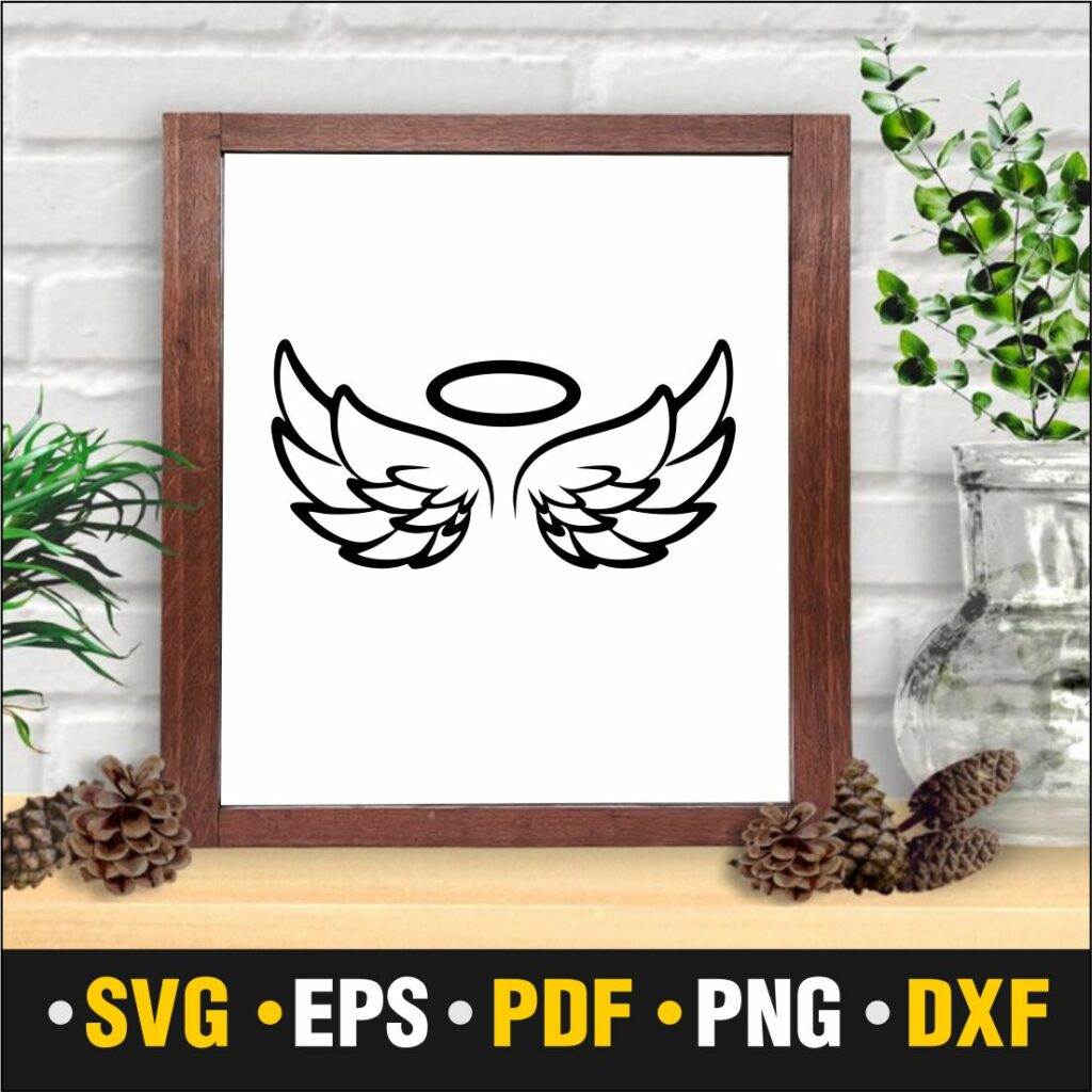 Angel Wings SVG, PDF, PNG, DXF, EPS - Only $2 - MasterBundles