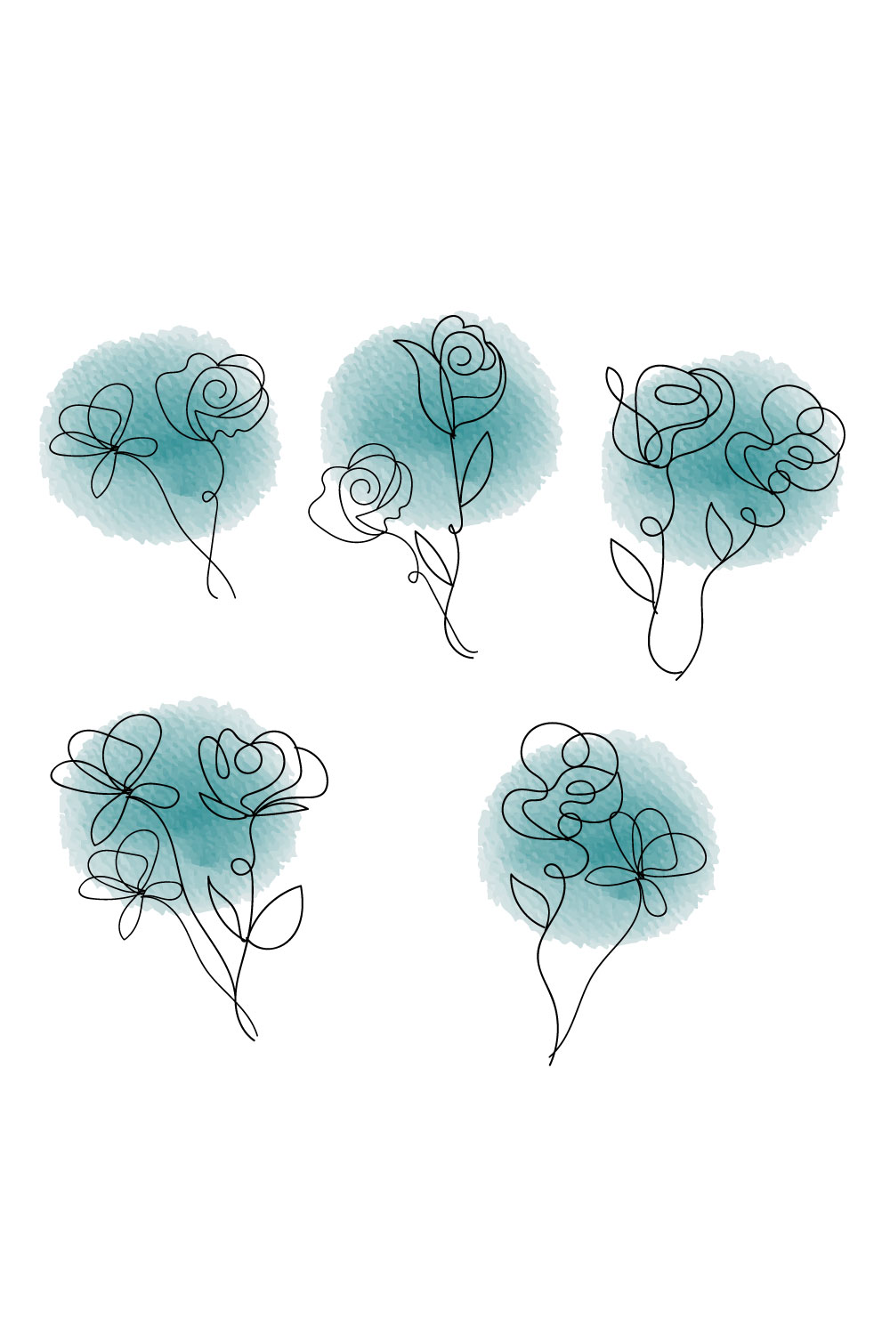 Floral svg bundle pinterest preview image.