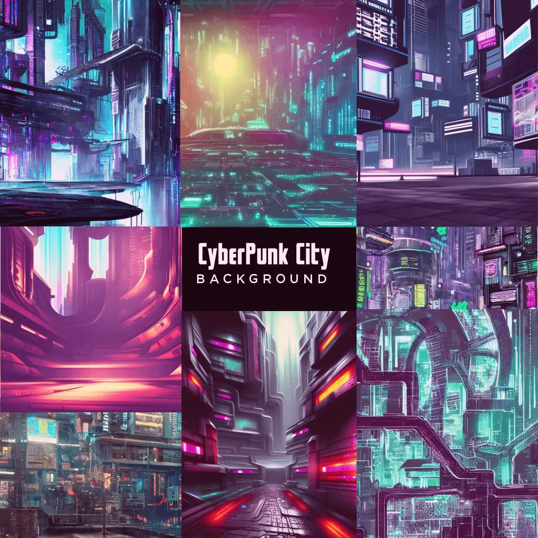 Cyberpunk City Background cover image.