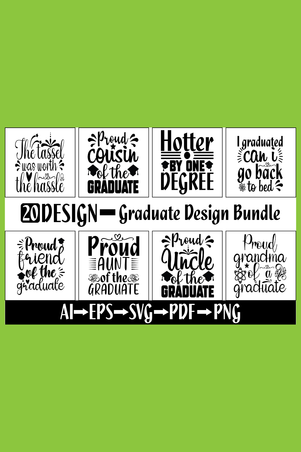 Graduate Design Bundle pinterest image.