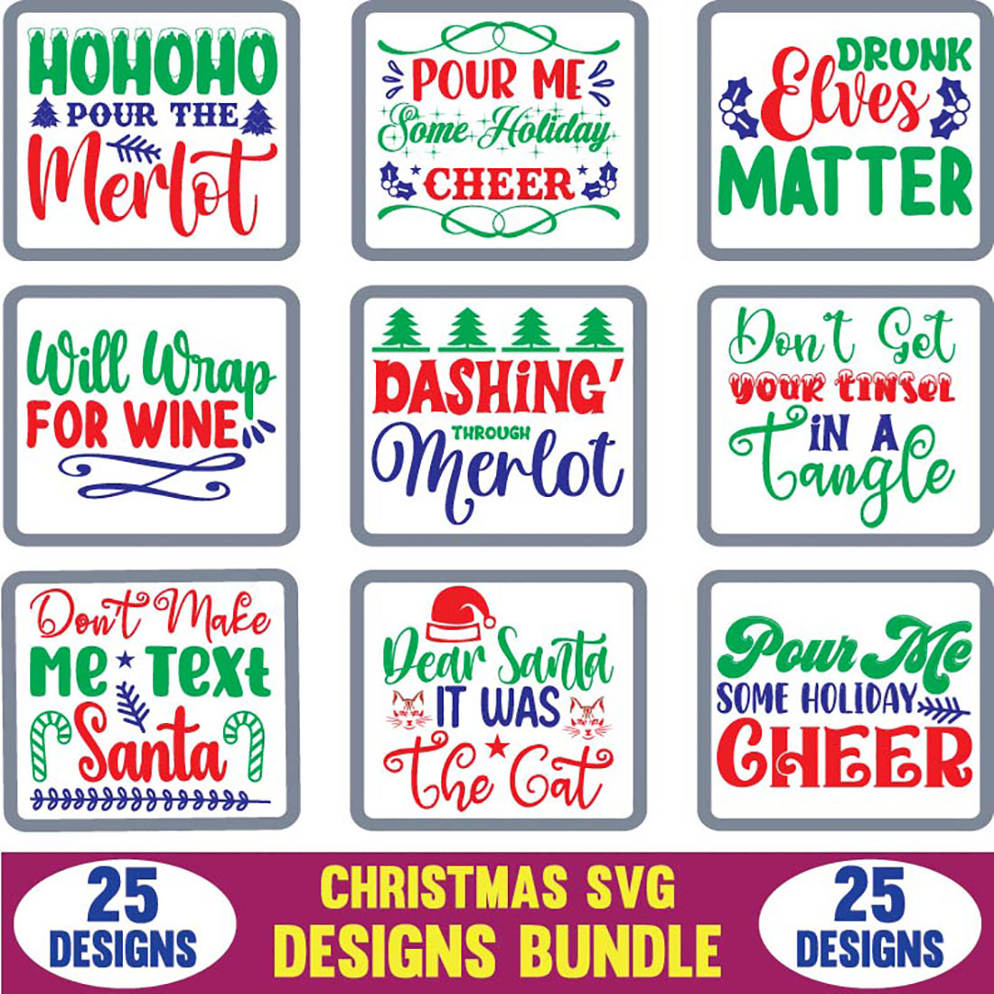 Christmas SVG Designs Bundle cover