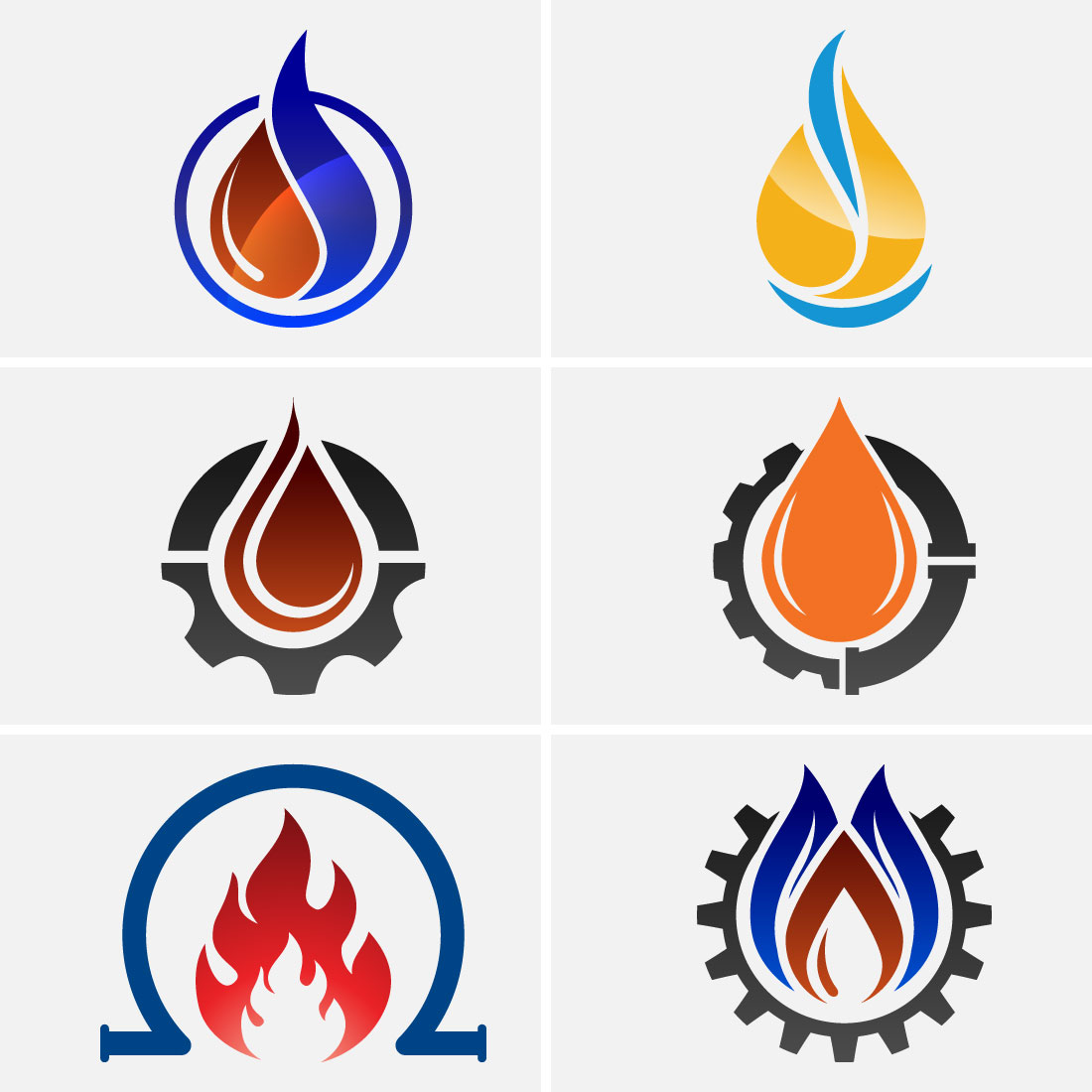 Flame Logo Design. Fire Icon, Oil and Gas Industry Sign Symbol cover image.