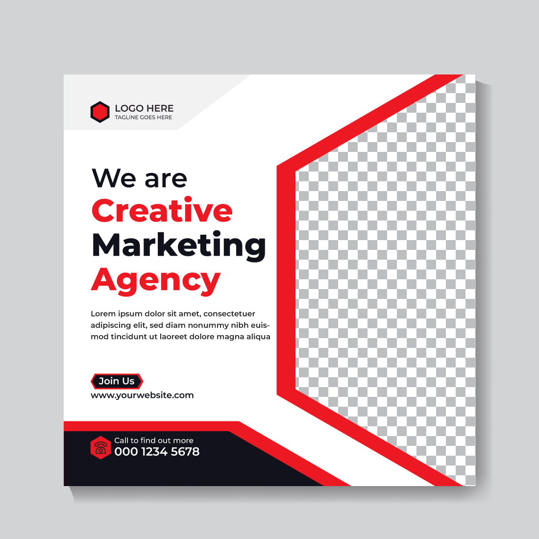 Corporate Digital Marketing Social Media Post Template | MasterBundles