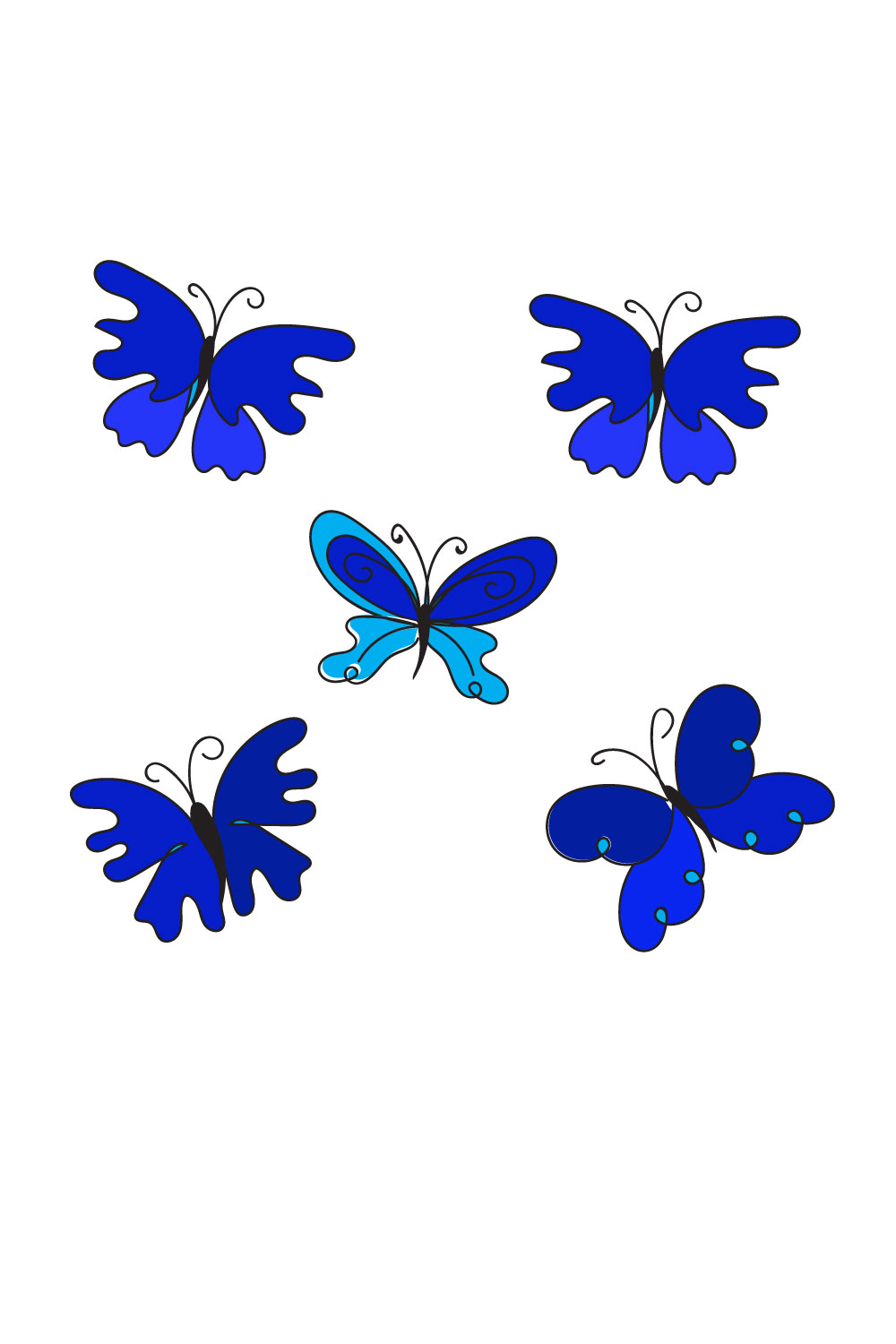 Butterfly ornament bundle pinterest preview image.