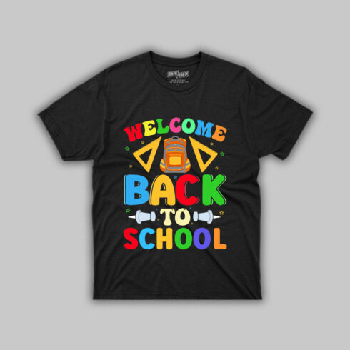 Image of a T-shirt with the enchanting inscription Welcome Back To School