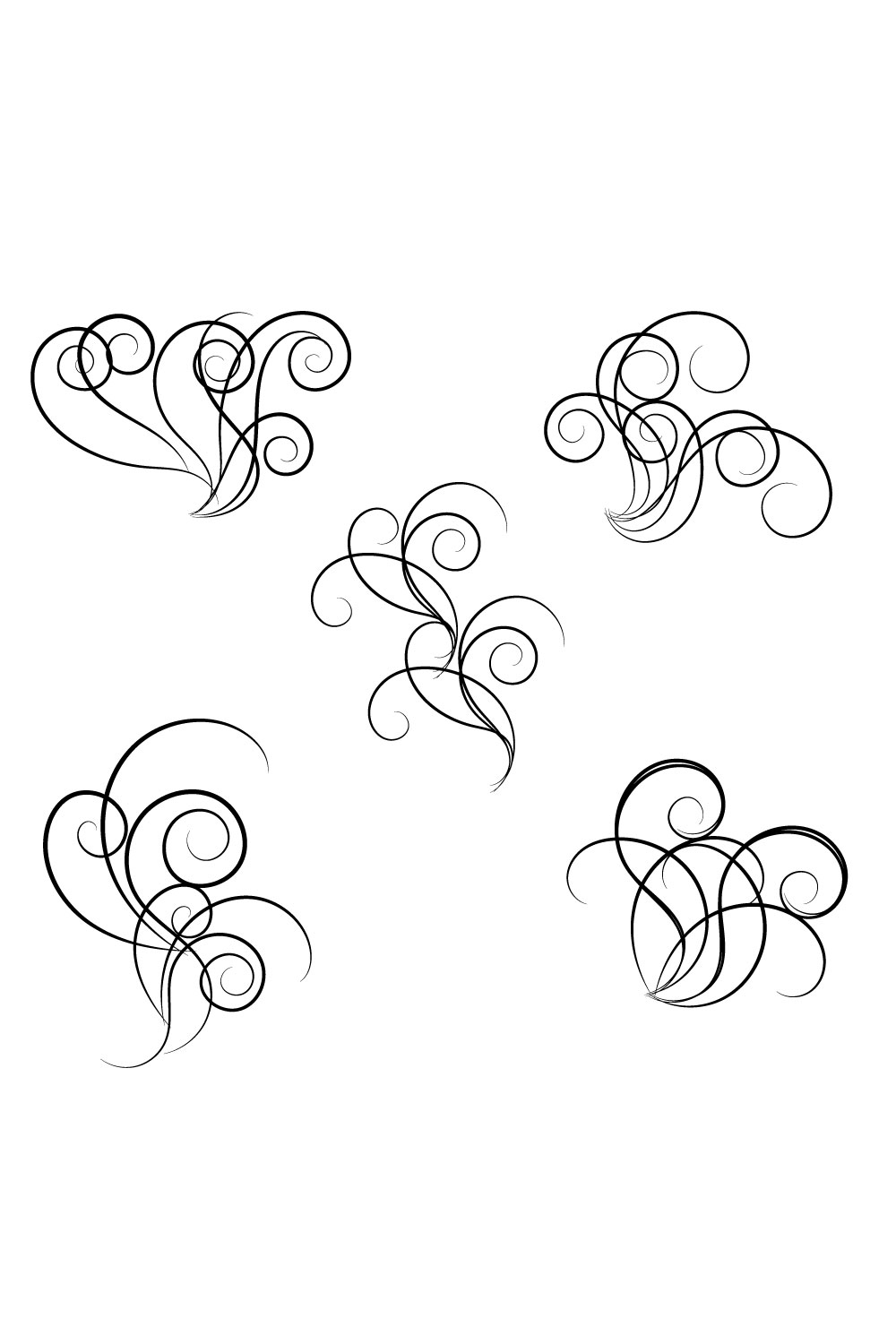 Floral Liner Art SVG Bundle Pinterest.