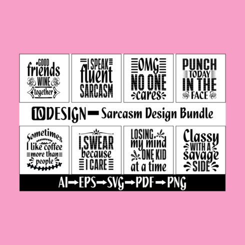Sarcasm Design Bundle main cover