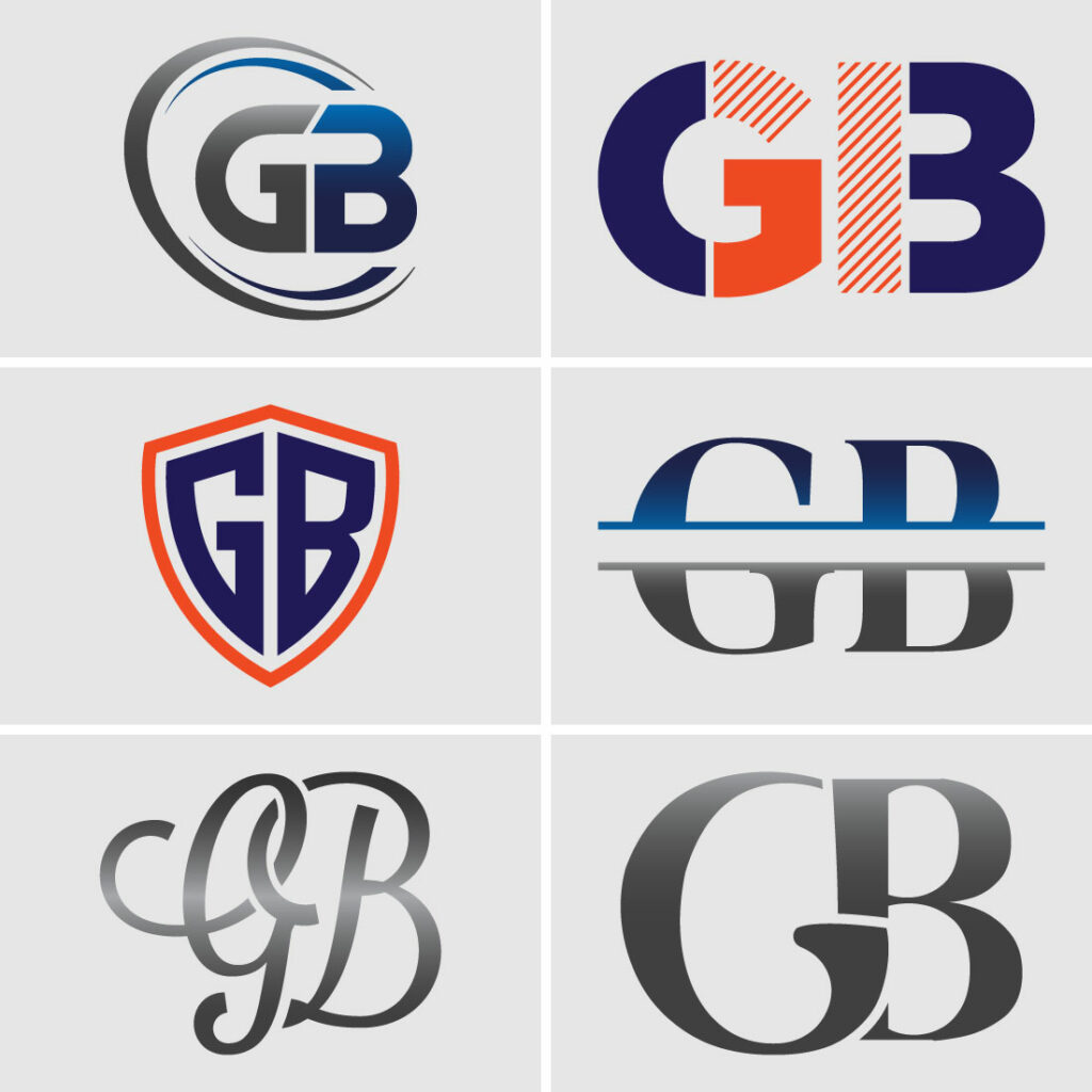 Initial Letter G B Logo Design Vector Template. Graphic Alphabet Symbol ...