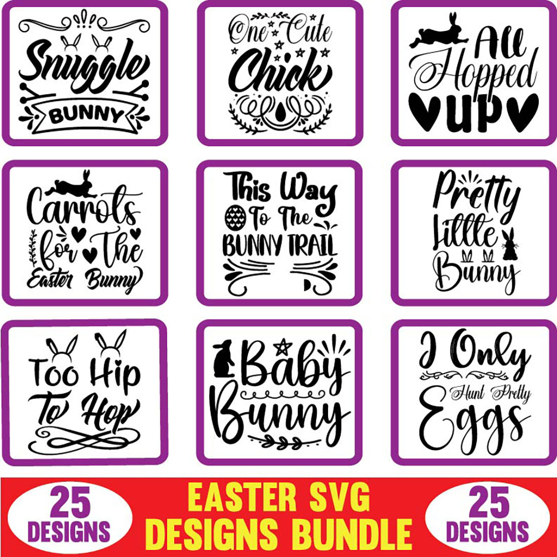 Easter SVG Designs Bundle cover image.