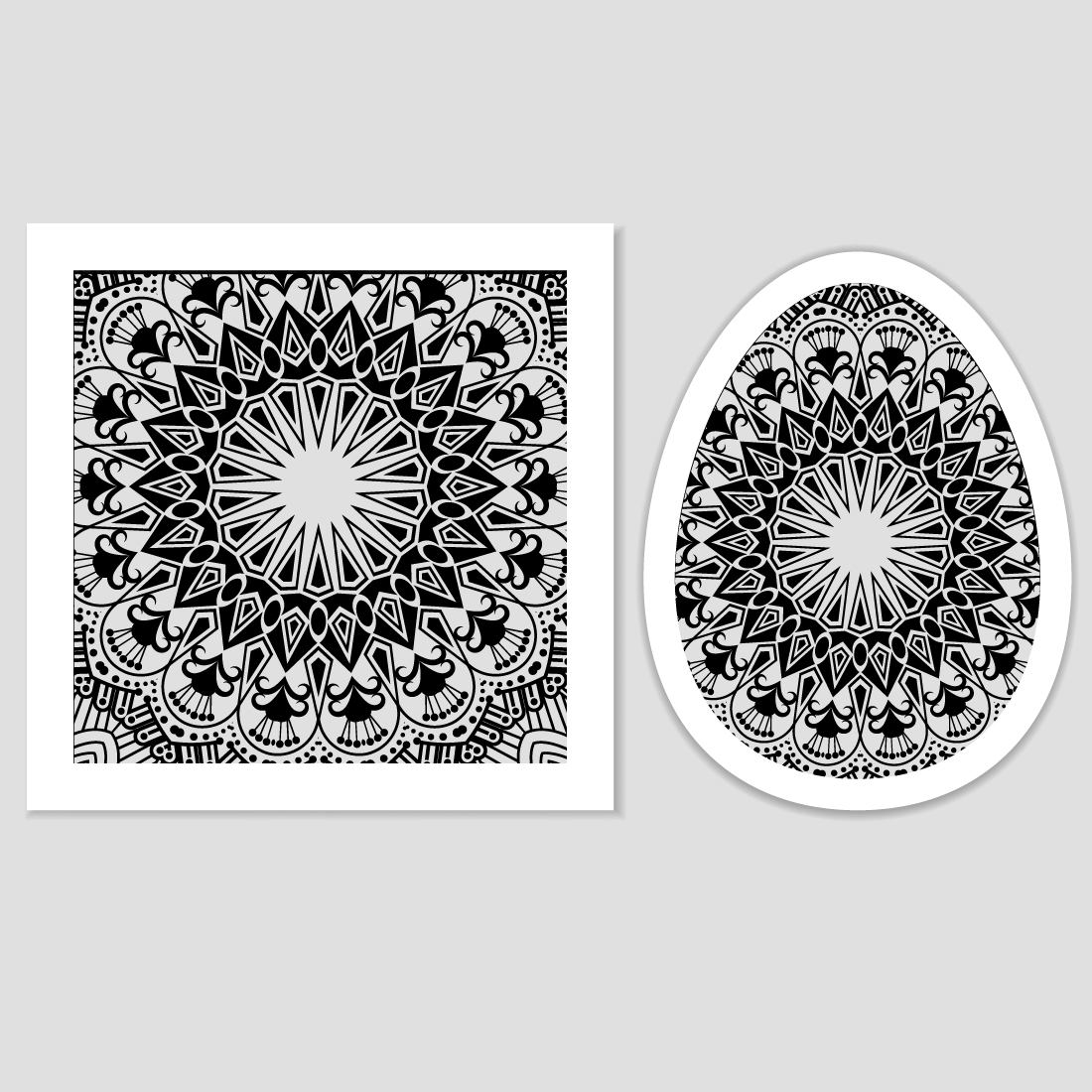 Gradient Mandala On White Isolated Background. Vector Hipster Mandala Cover.