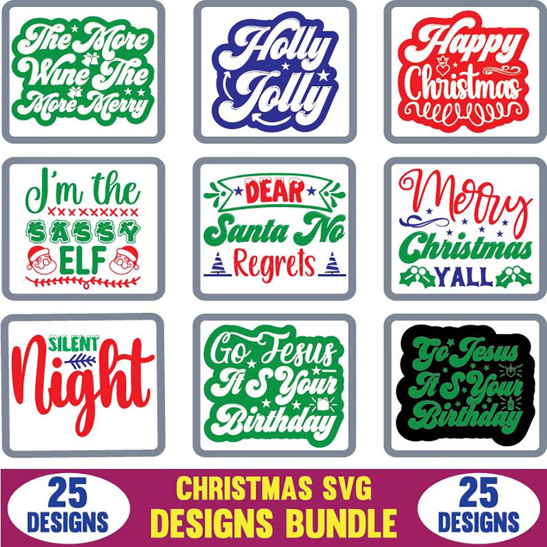 Christmas SVG Designs Bundle cover