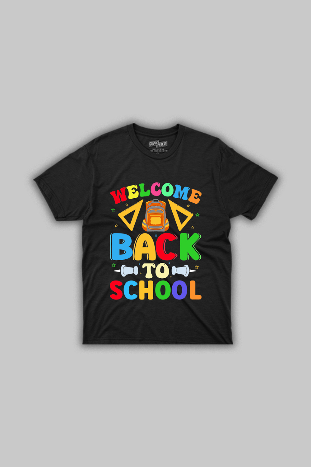Image of a t-shirt with an elegant inscription Welcome Back To School