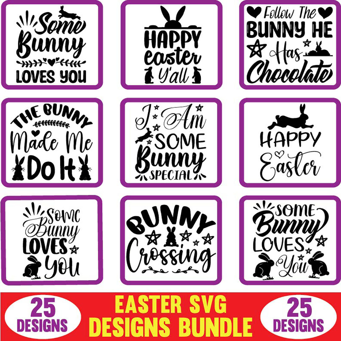 Easter SVG Designs Bundle cover image.