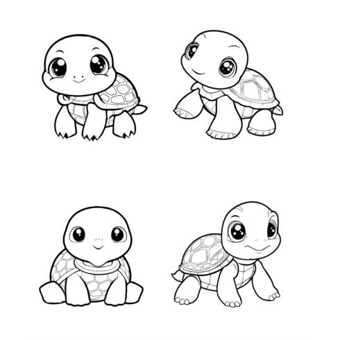 KDP Interior Turtle Coloring Pages For Kids - MasterBundles