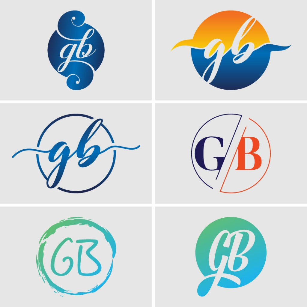 Initial Letter G B Logo Design Vector Template. Graphic Alphabet Symbol ...