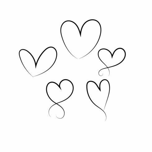 Simple Valentine Hearts SVG Bundle facebook image.