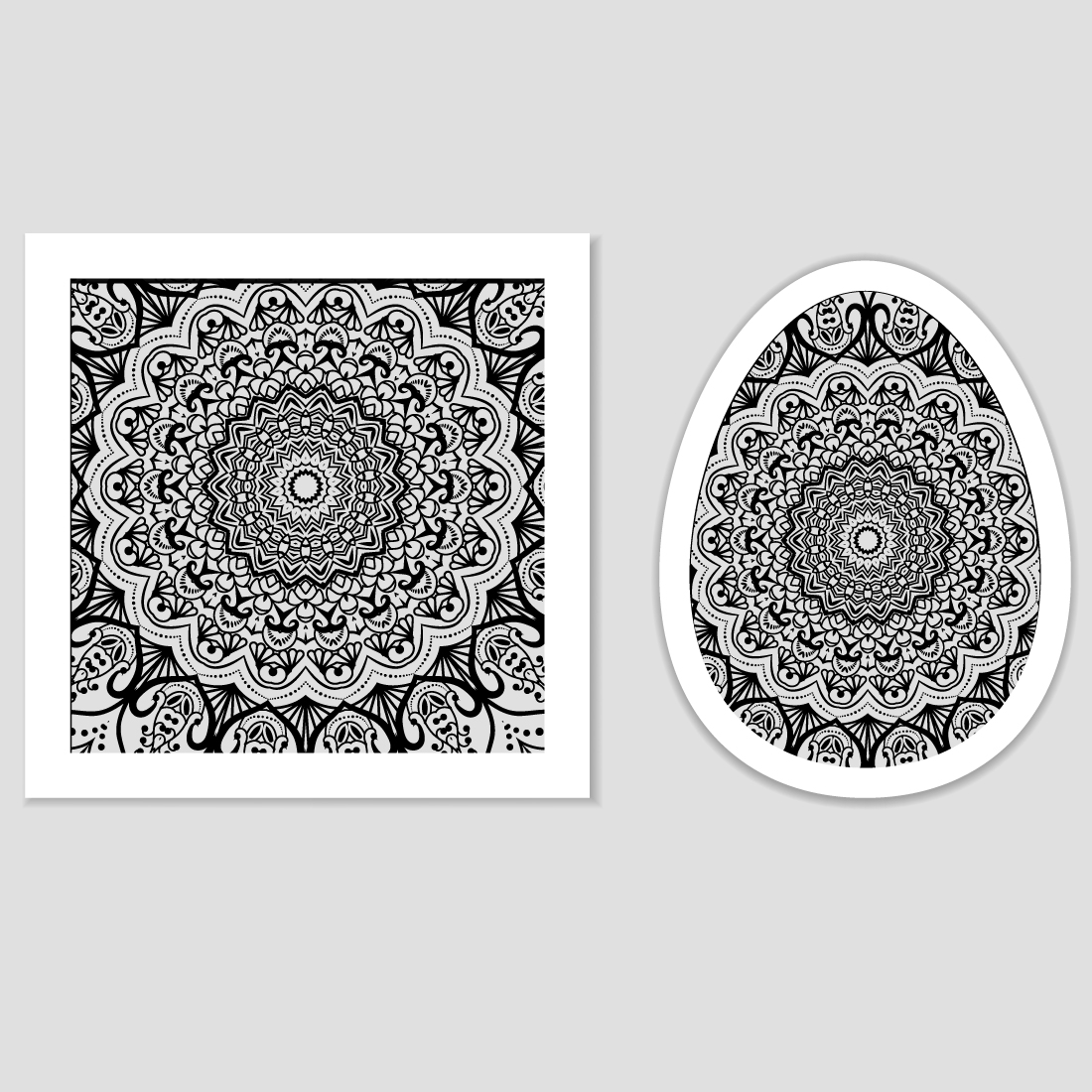 Mandala With Flat Art Vector Flyer Poster Banner Creative Cover.
