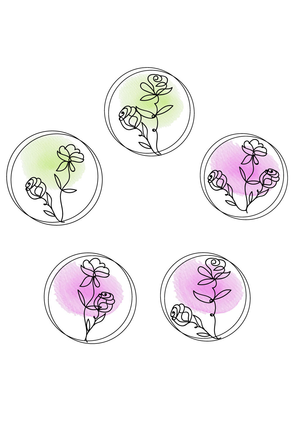 Rose svg bundle pinterest preview image.