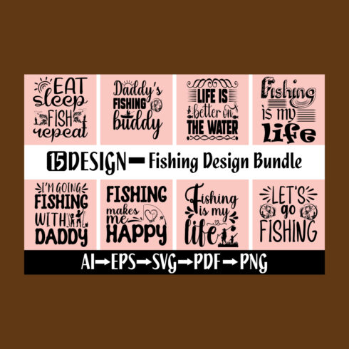 Fishing Design Bundle main cover